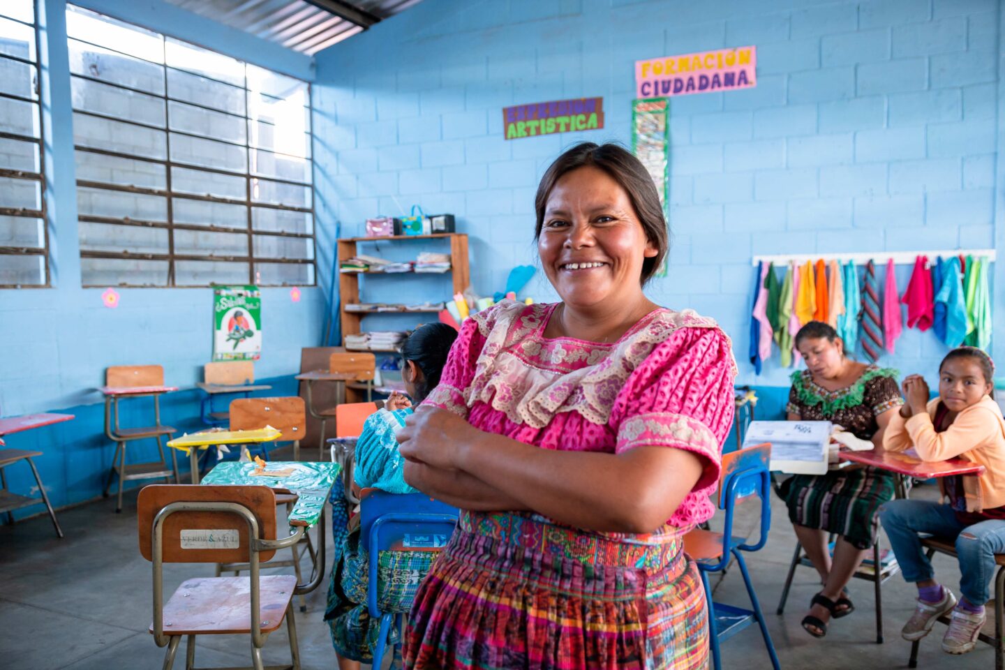 L'association CARE mène des projets d'éducation pour les femmes adultes, comme ici au Guatemala