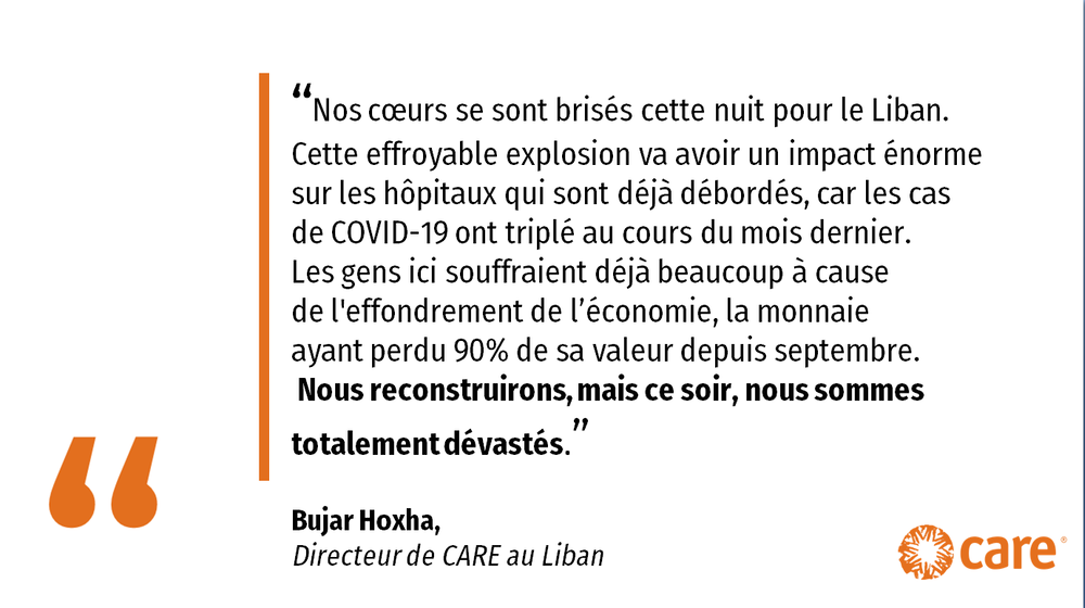 Témoignage du directeur de CARE Liban après l'explosion à Beyrouth.