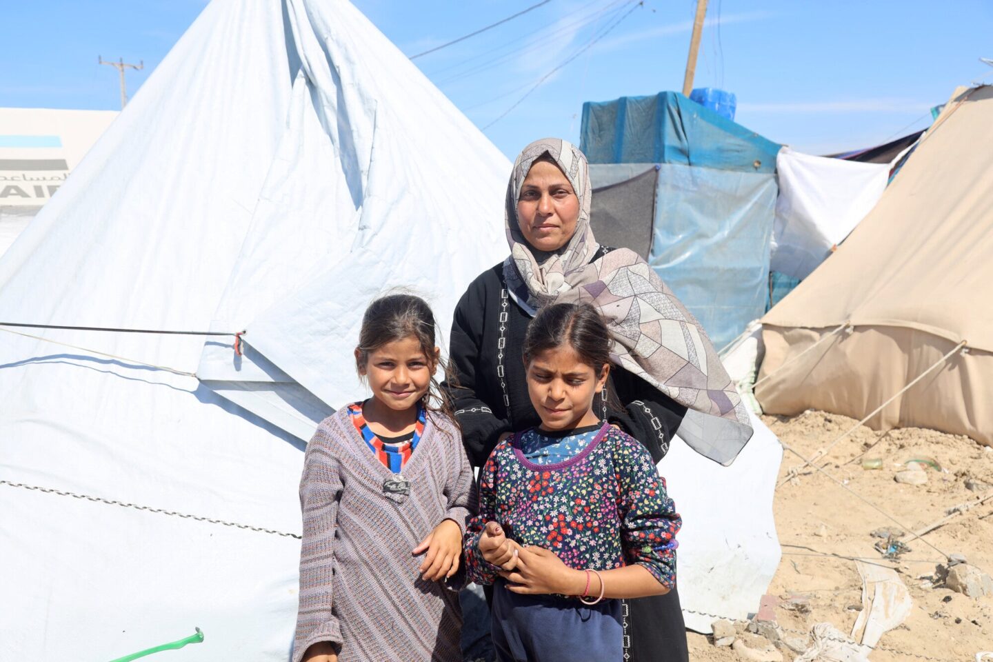 Une famille réfugiée à Gaza