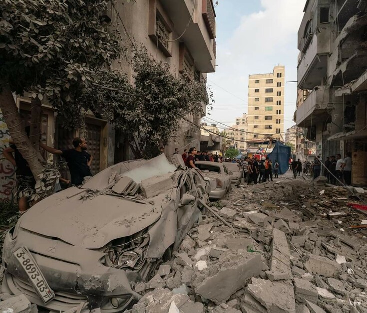 Des bâtiments détruits par les bombardements à Gaza