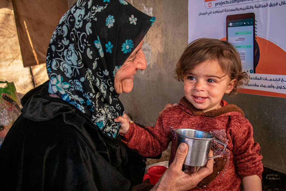 Une femme et son enfant en Syrie