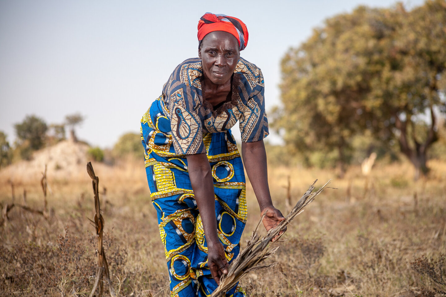 Une femme touchée par le changement climatique en Zambie