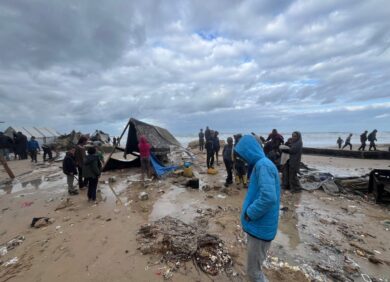 Des tentes dans un camp de réfugiés à Gaza